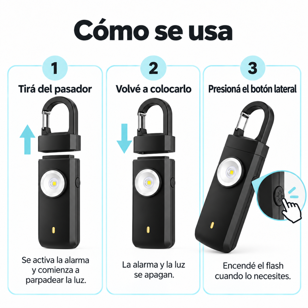 Alarma Personal – Sonido + Flash